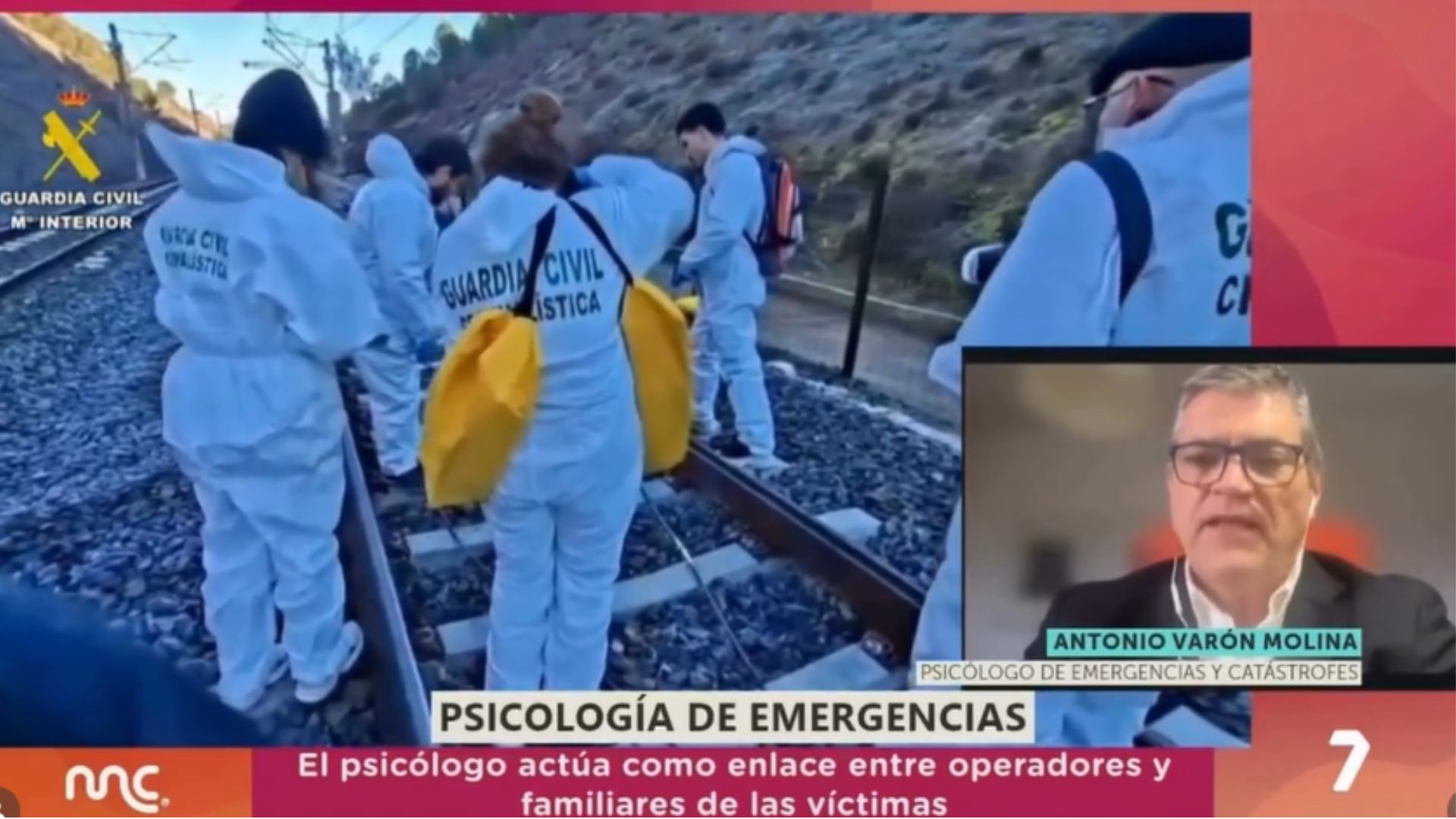 Entrevista de la 7 a Antonio Varón, psicólogo de emergencias y catástrofes