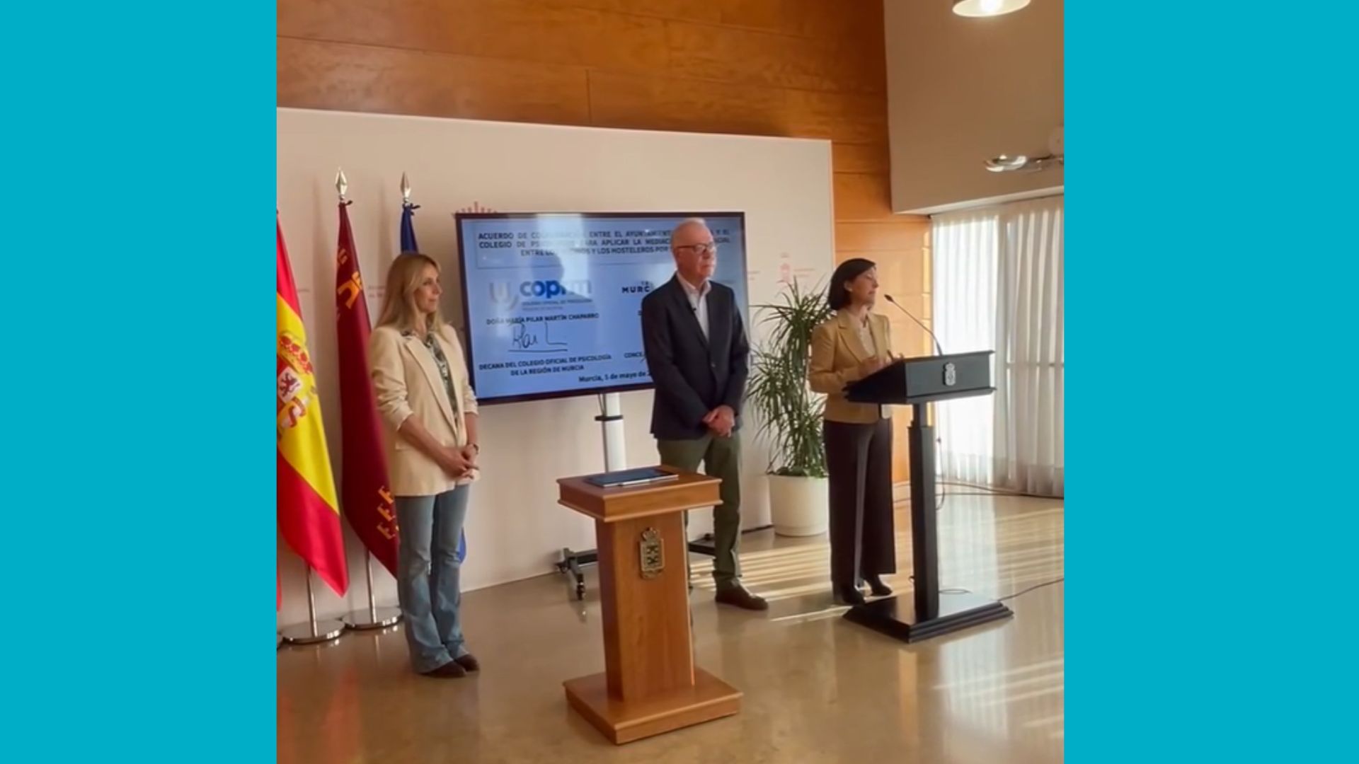 Firma del convenio entre el Ayuntamiento y COPRM para crear la figura del ‘mediador del ruido’