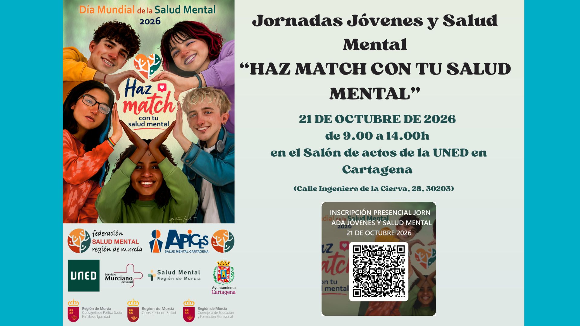 Jornada Jóvenes y Salud Mental “Haz match con tu salud mental”
