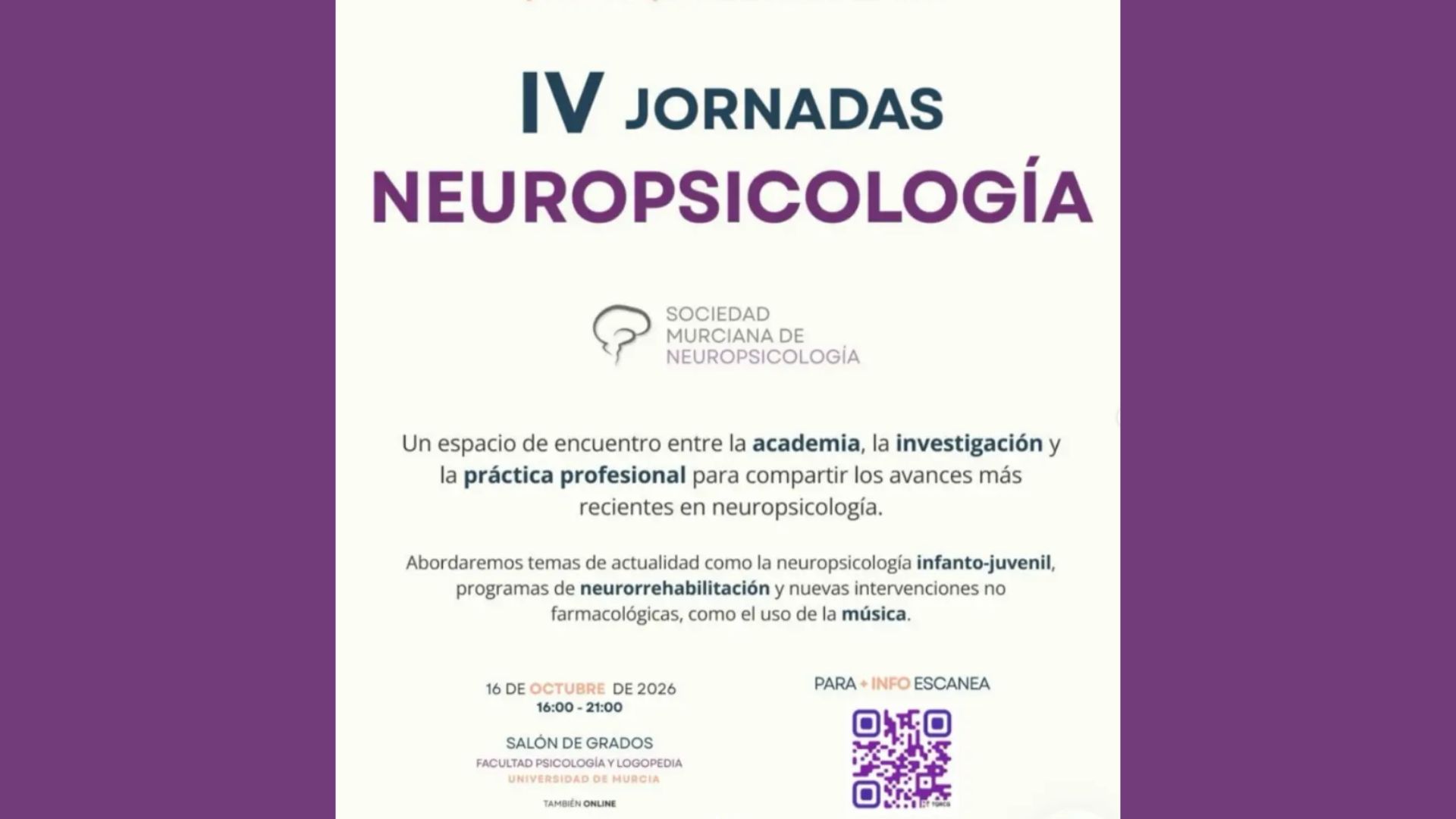 IV Jornada Neuropsicología
